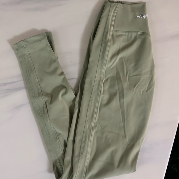 Almost brand new alphalete leggings. Size Md. Medium compression. Sage green. - Picture 3 of 5